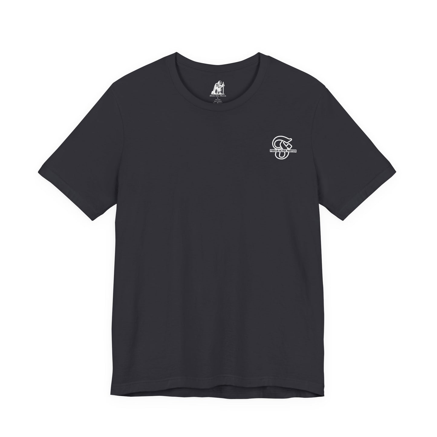 Let Go Trust God Shirt | 1 Peter 5:7 Christian Warrior Tee | Faith Over Burdens Skull Knight Shirt | FUM