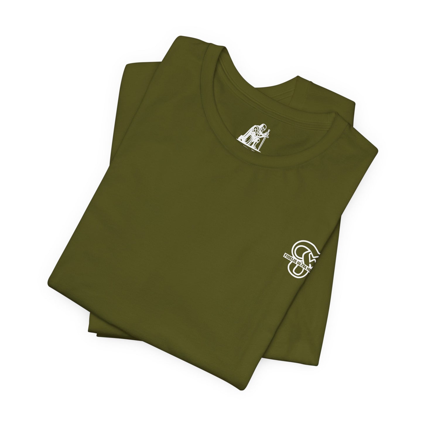 Let Go Trust God Shirt | 1 Peter 5:7 Christian Warrior Tee | Faith Over Burdens Skull Knight Shirt | FUM