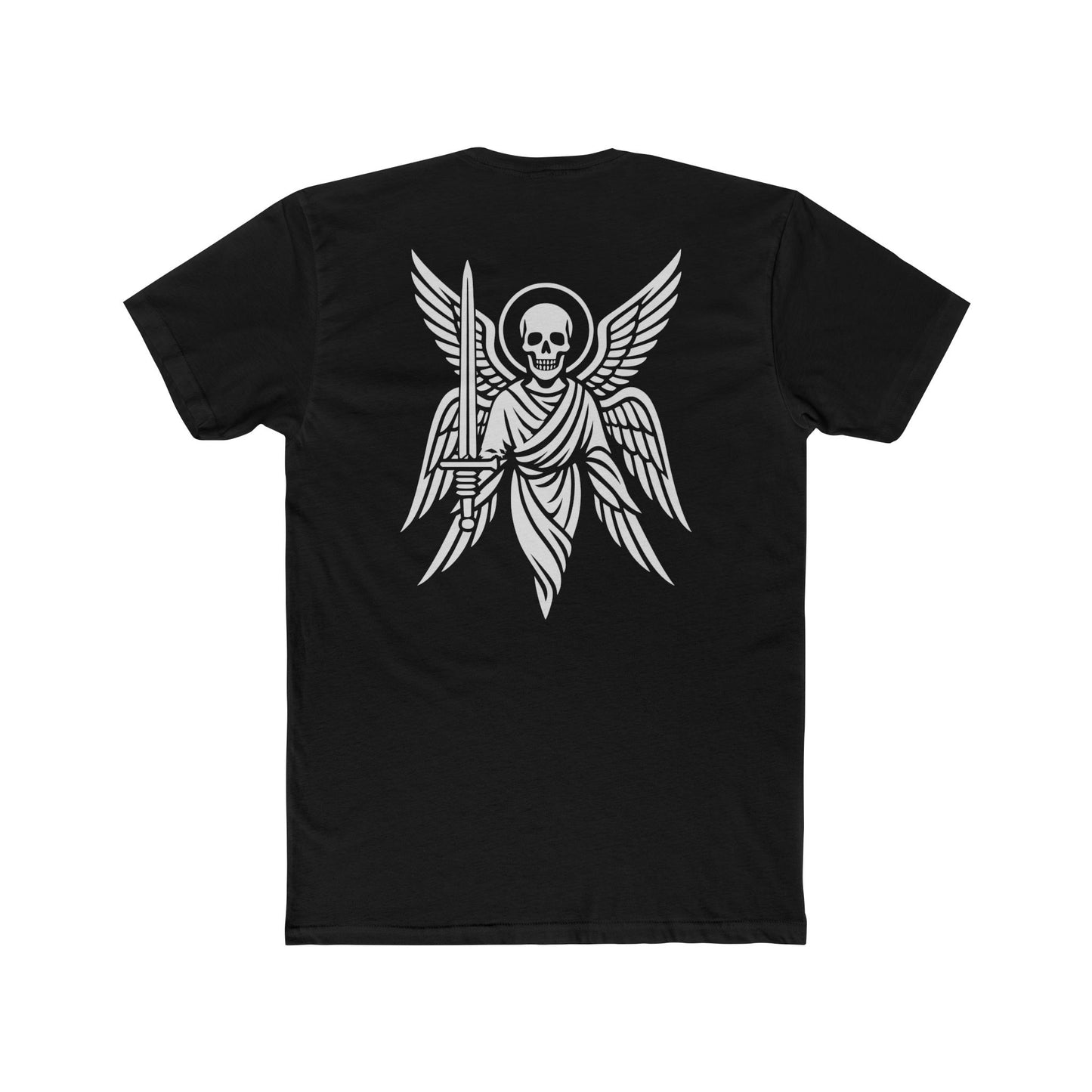 Seraphim Angel Sword T-Shirt Christian Streetwear Graphic Tee - Gothic Faith Warrior Shirt - Unisex Black Cotton Tee by Fidelis Ultra Mortem
