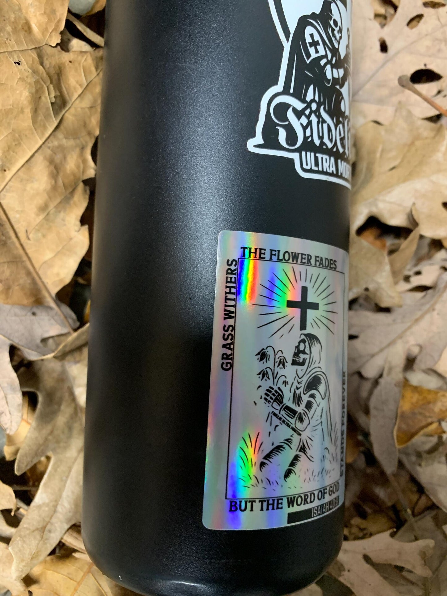 Holographic Isaiah 40:8 Sticker