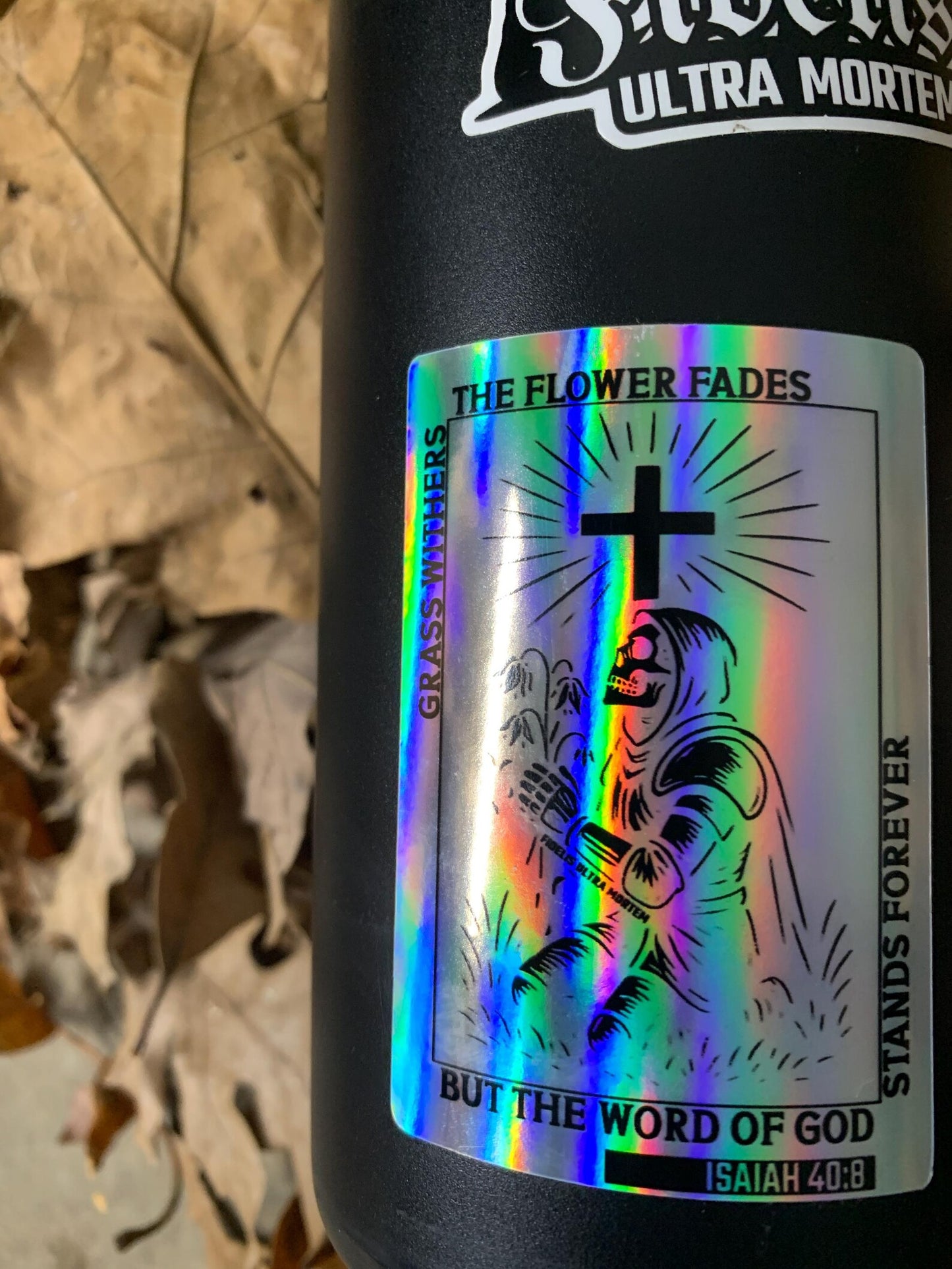 Holographic Isaiah 40:8 Sticker