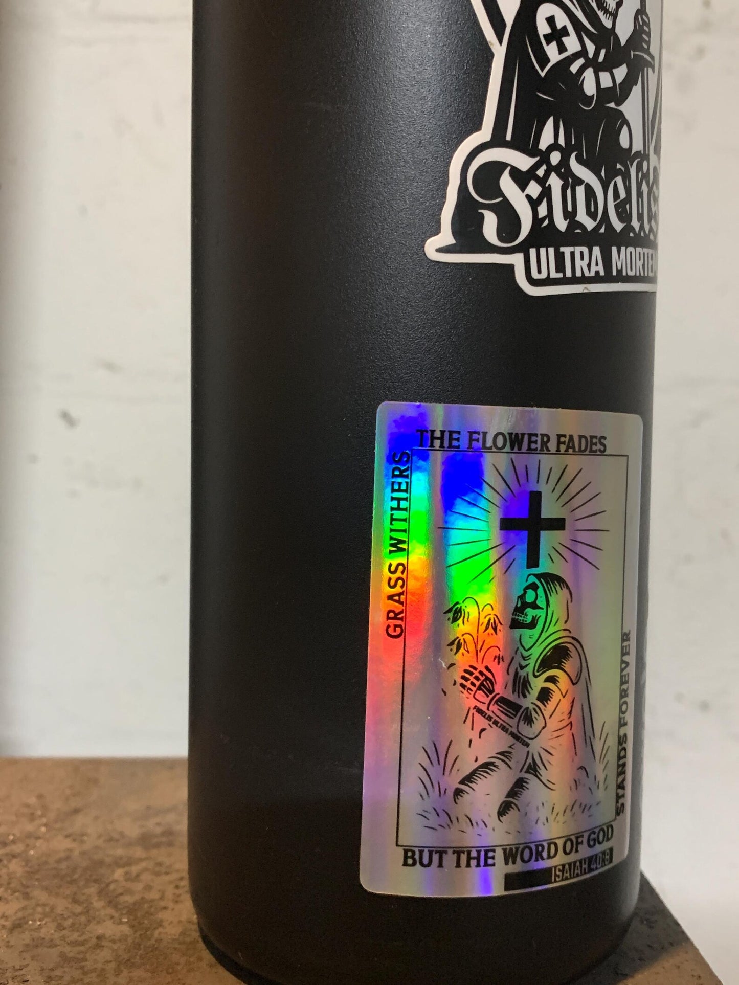 Holographic Isaiah 40:8 Sticker