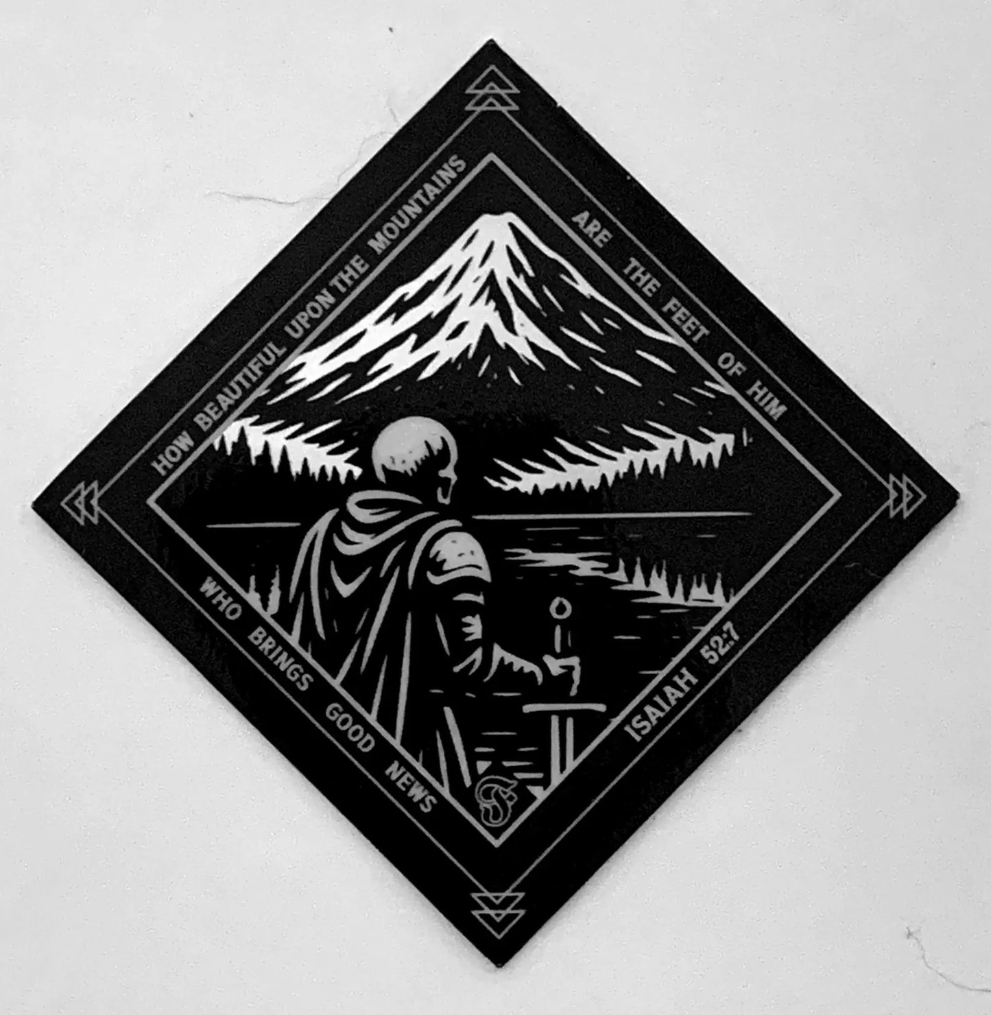 Isaiah 52:7 Holographic Christian Sticker 3x3 | Scripture Faith Decal | Fidelis Ultra Mortem