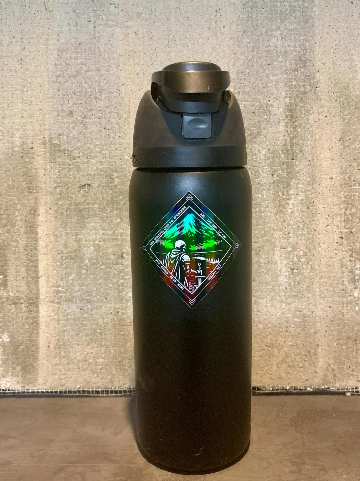 Isaiah 52:7 Holographic Christian Sticker 3x3 | Scripture Faith Decal | Fidelis Ultra Mortem