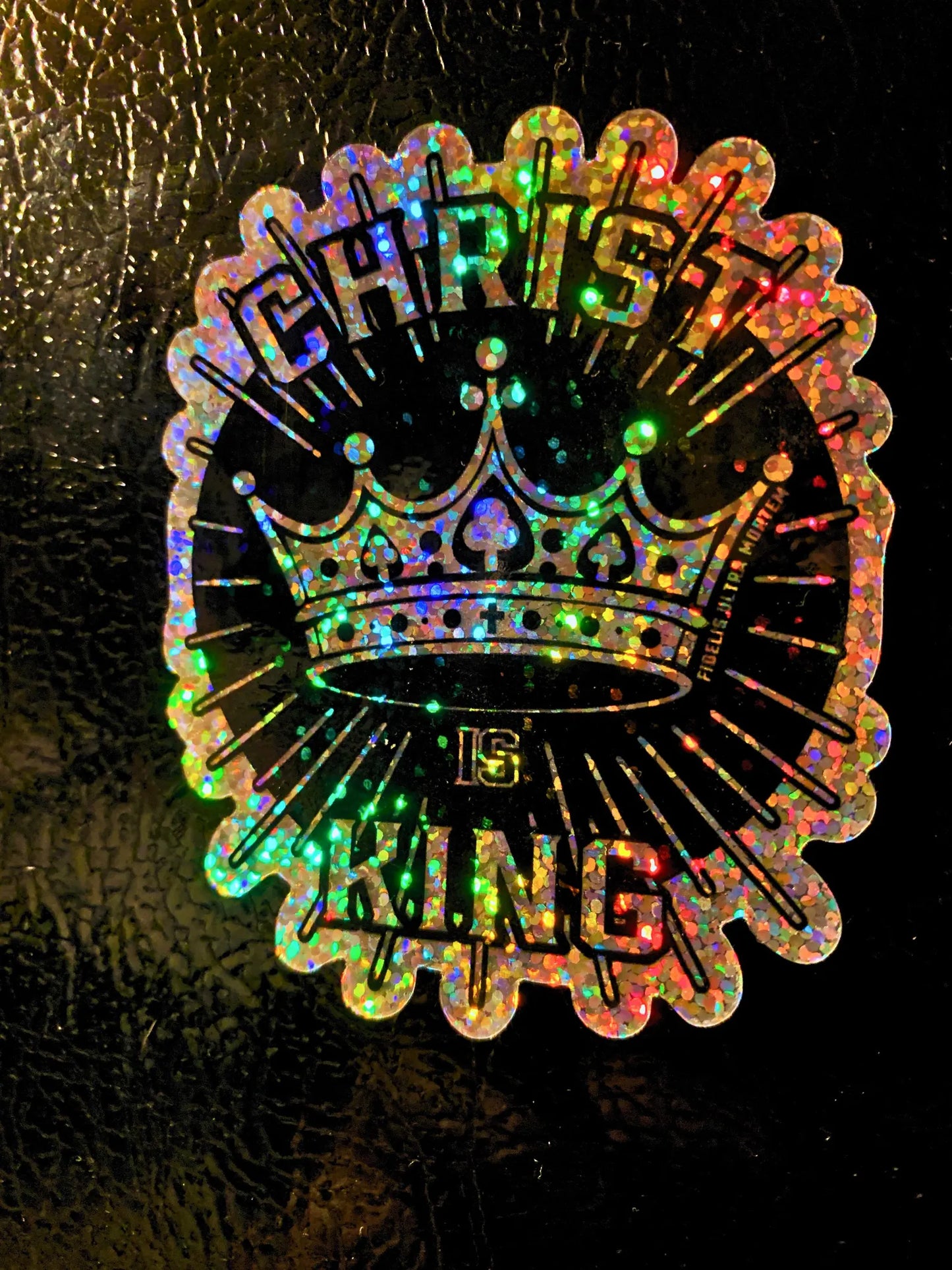 Christ Is King Holographic Sticker • Waterproof Vinyl Decal