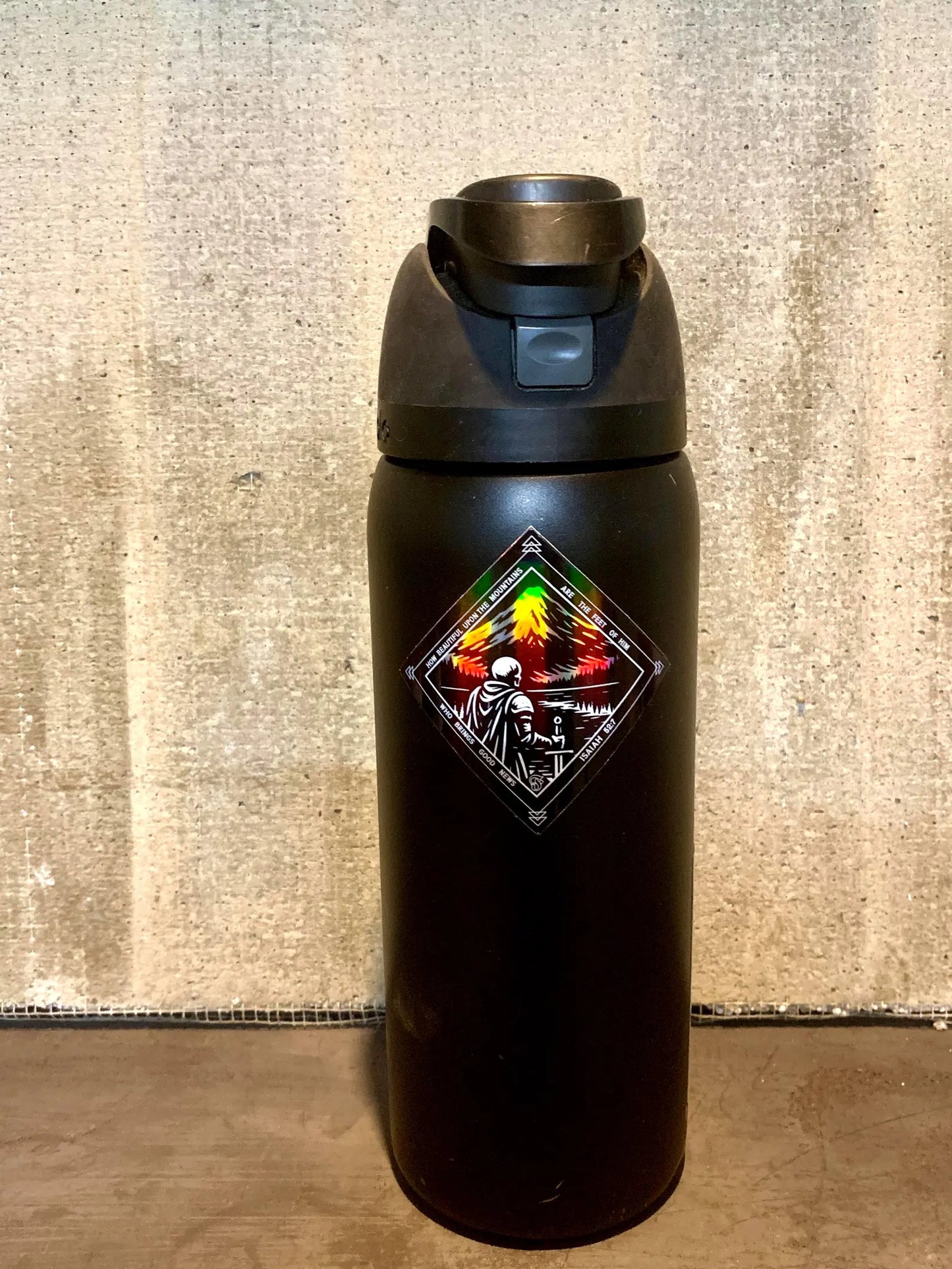 Isaiah 52:7 Holographic Christian Sticker 3x3 | Scripture Faith Decal | Fidelis Ultra Mortem